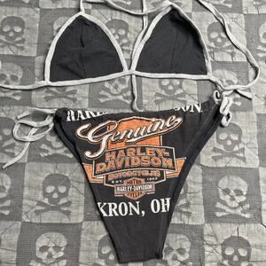 Y2k harley davidson bikini size